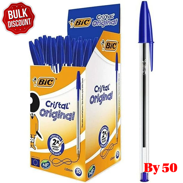 Pens - Box of 50 Bic Cristal Pen - (BIC)